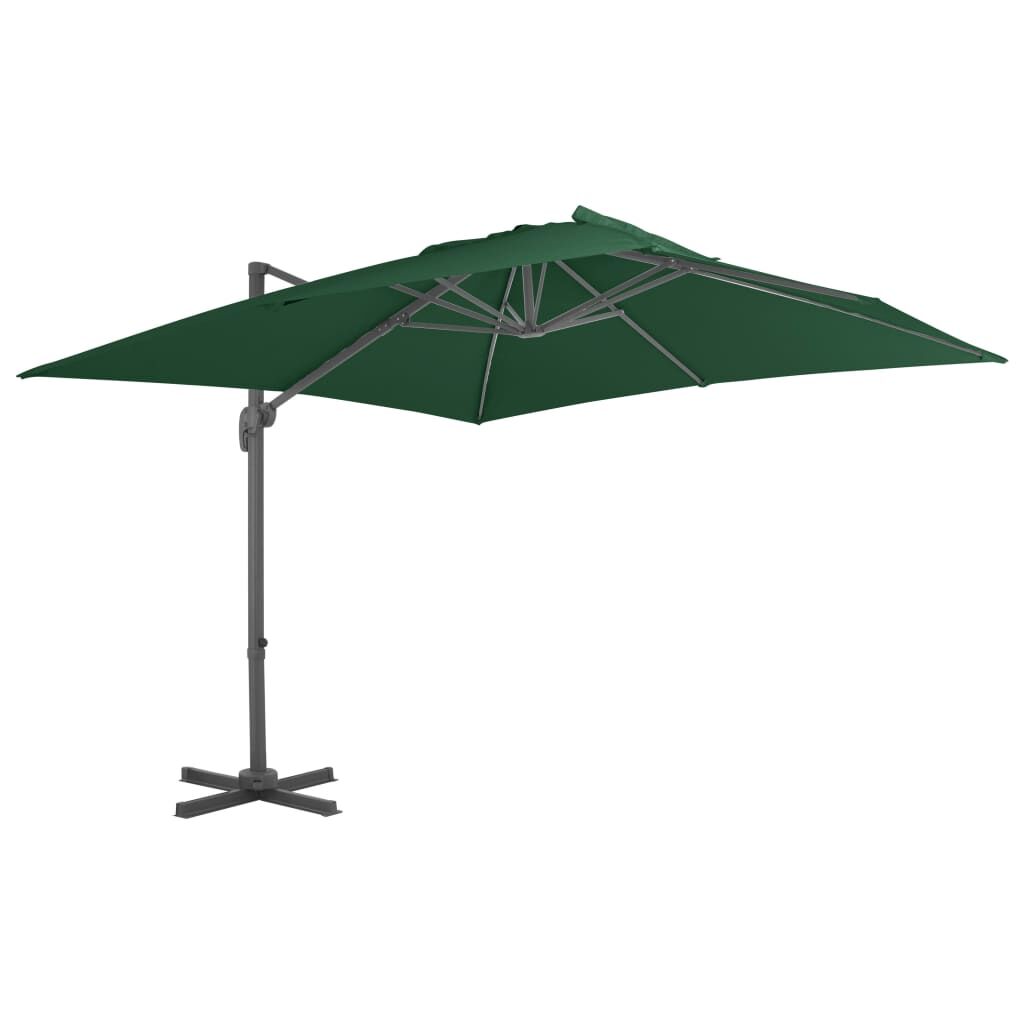 Vidaxl Sombrilla De Jardín Con Base Portátil Verde_1
