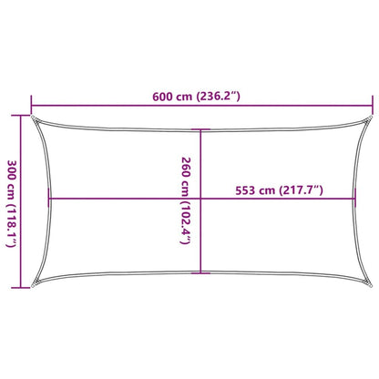 Vidaxl Toldo De Vela Poliéster Oxford 100% Arena 6x3 M_2