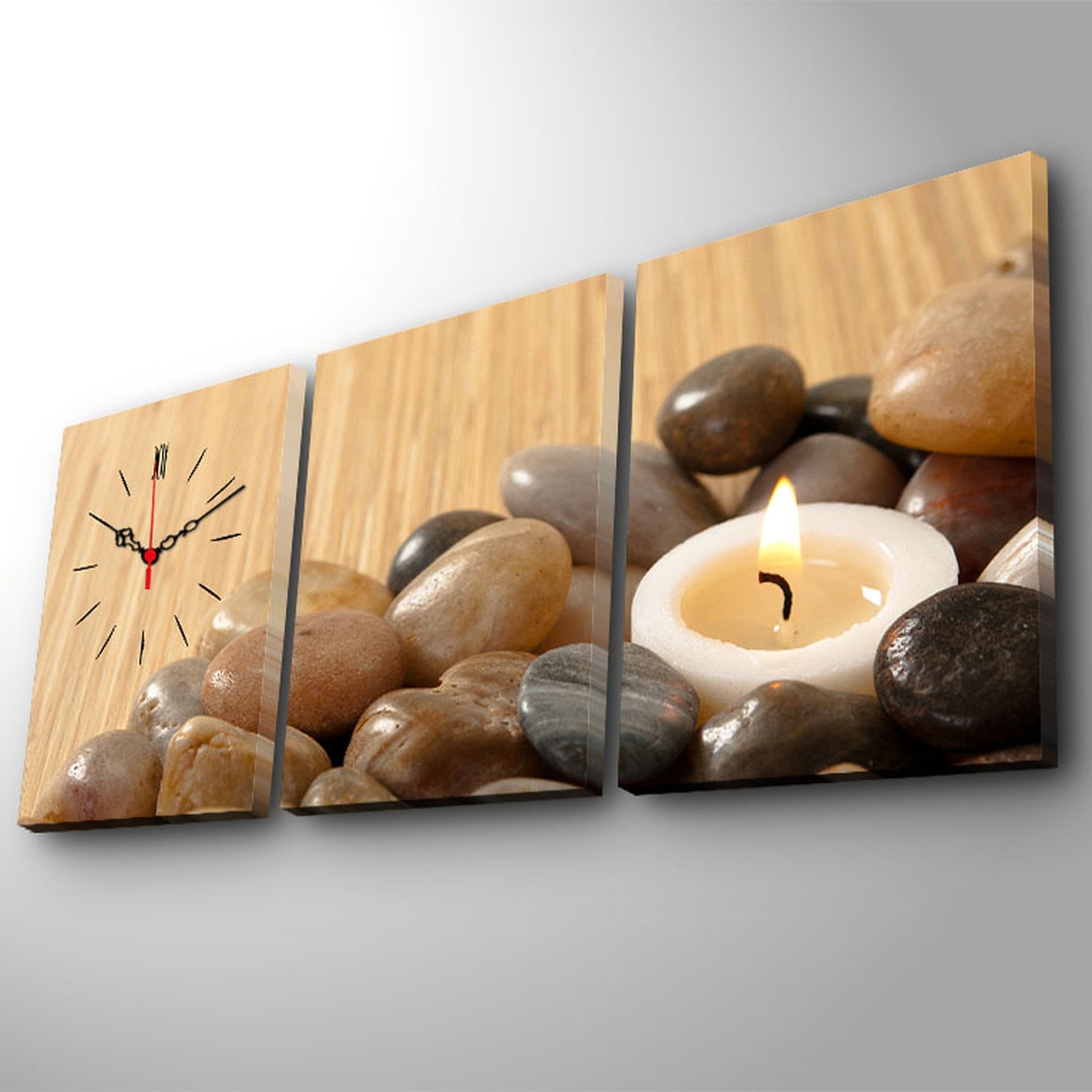 Reloj De Pared Decorativo Estilo Zen (3 Piezas)_2