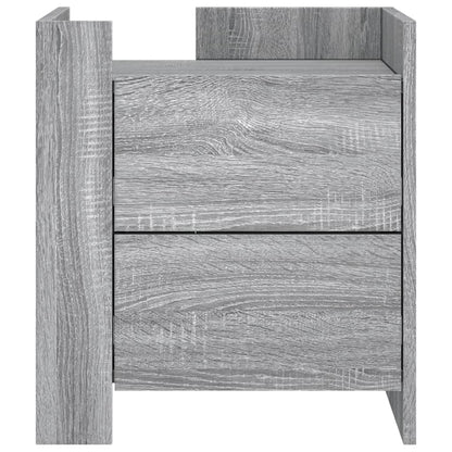 Mesita De Noche Madera De Ingeniería Gris Sonoma 45x50x50 Cm_2