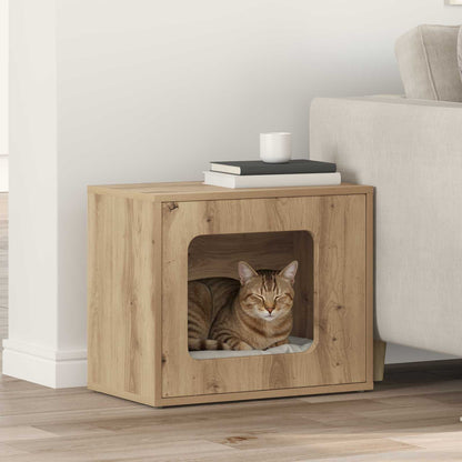 Casa Para Gatos Roble Artesanal 51 X 30 X 42,5 Cm_1