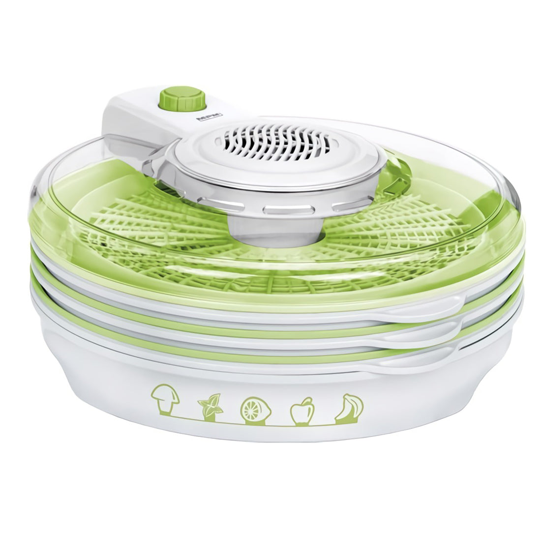 Deshidratador Alimentos Plegable, 6 Bandejas, 2 Niveles Temperatura, Seca Frutas, Verduras, Carne, Sin Bpa Mpm Msg-06 Blanco/verde_2