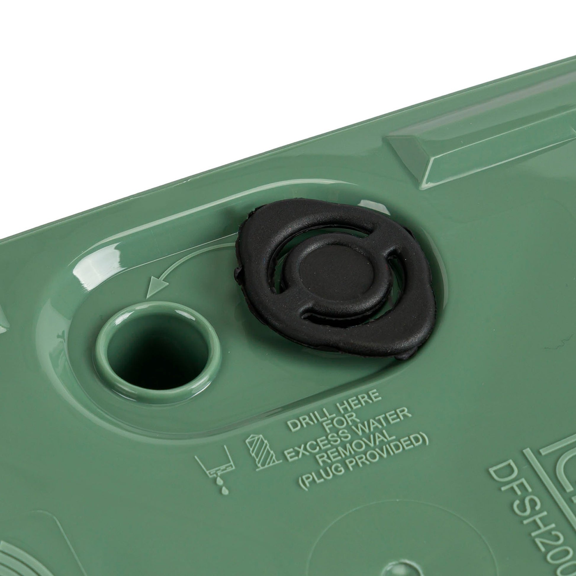 Macetero Color Verde Tierra, Con Depósito, Colección Furu, De 29,5 X 29,5 X 55 Cm, Capacidad De 14 L.