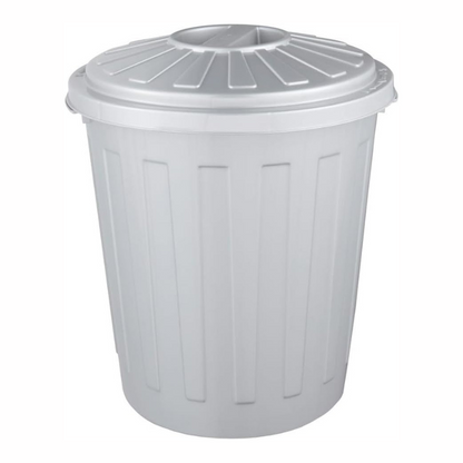 Cubo De Basura / Papelera Polivalente Con Tapa Cerrable, Pequeño, Plástico Resistente (pp), 7 l, Mats, Plateado_0