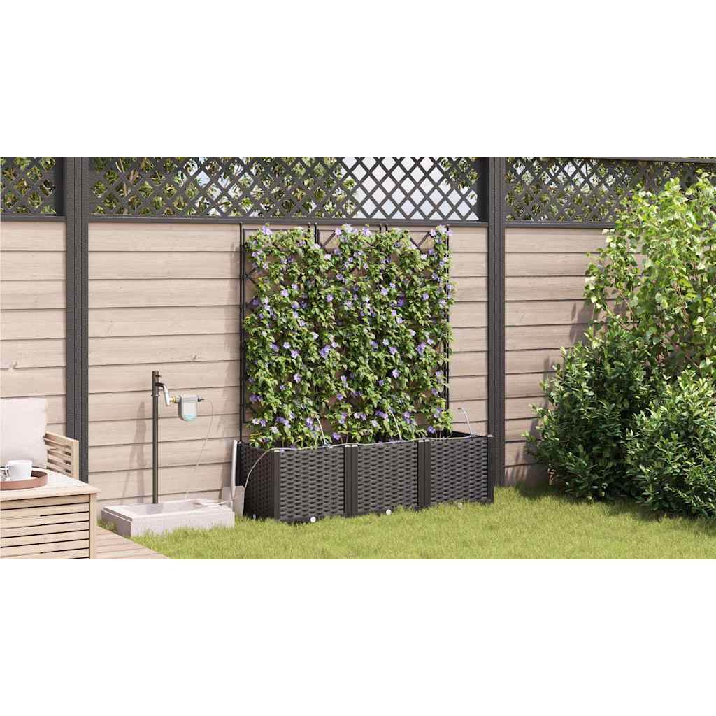 Vidaxl Jardineras Negro 120 X 40 X 142 Cm Acero_3