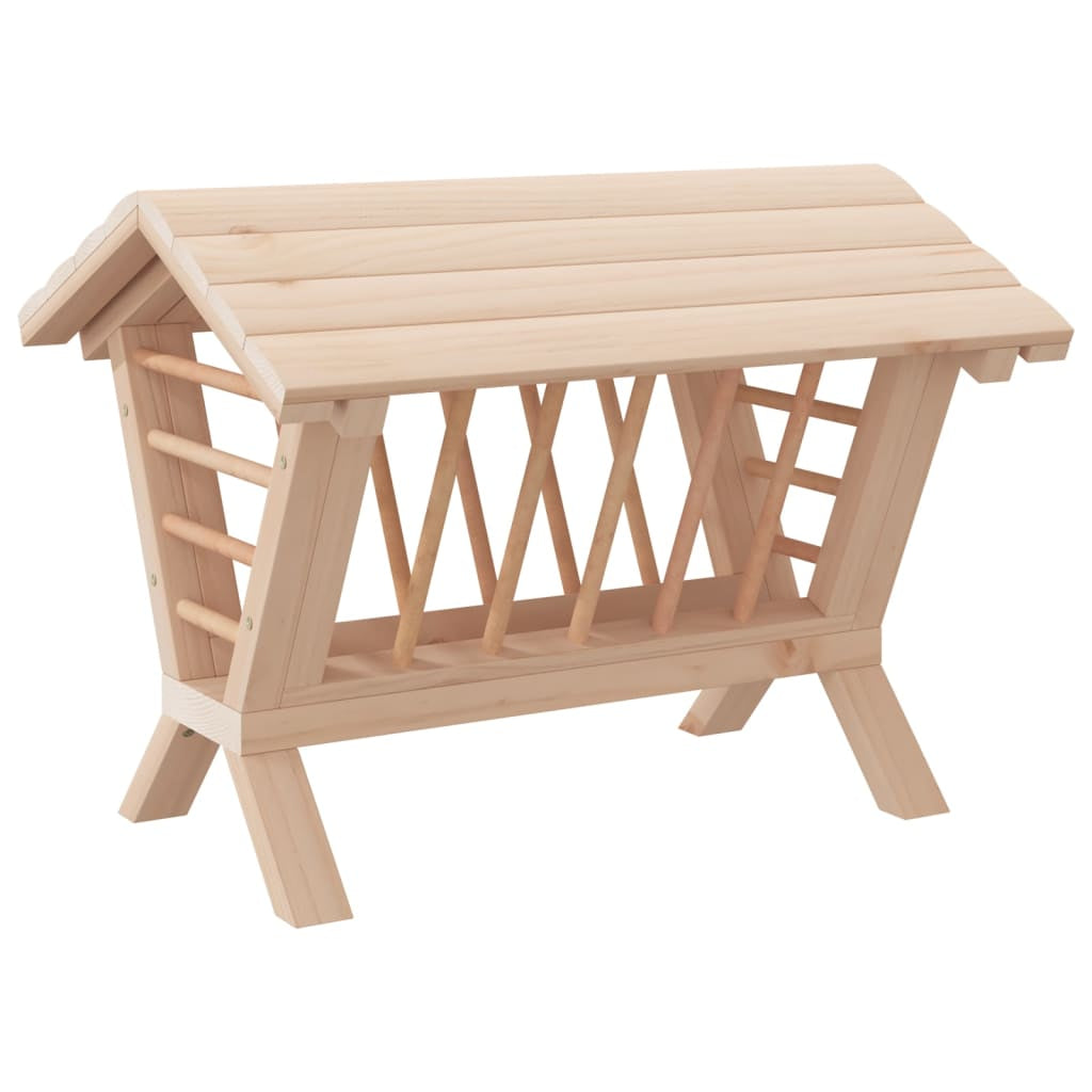 Vidaxl Comedero De Heno Para Conejos Madera Maciza Abeto 44x33x33 Cm_0