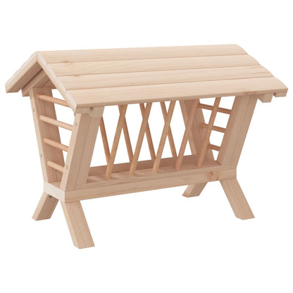 Vidaxl Comedero De Heno Para Conejos Madera Maciza Abeto 44x33x33 Cm_0