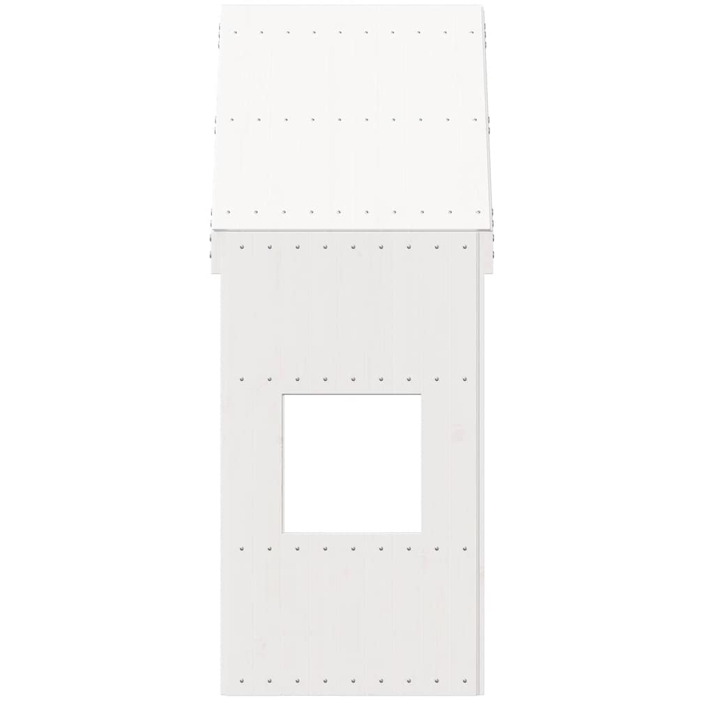 Techo De Cama Infantil Madera Maciza Pino Blanco 55x84x132 Cm_3