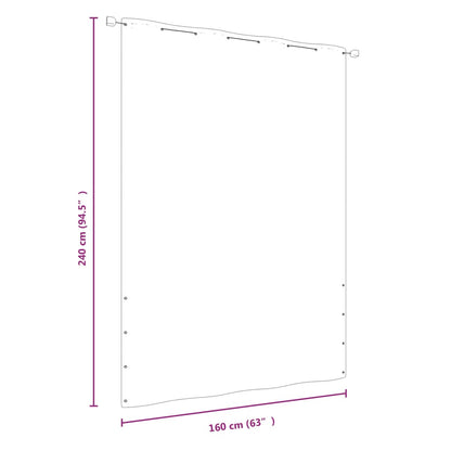 Vidaxl Toldo Pantalla Para Balcón De Tela Oxford Negro 160x240 Cm_4