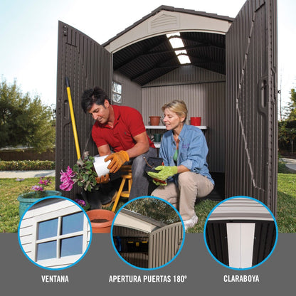 Caseta Jardín Ultrarresistente Con Ventana Lifetime 214x213x227 Cm Uv100_3