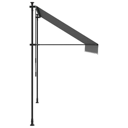 Toldo Retráctil De Tela Y Acero Gris Antracita 250x150 Cm_4