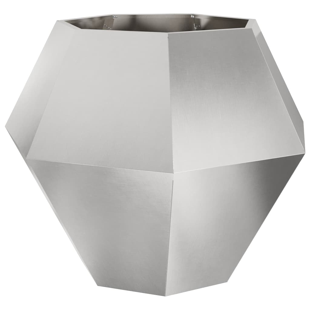 Jardinera 2 Pcs Plateado 100 X 100 X 80 Cm Acero Inoxidable_4
