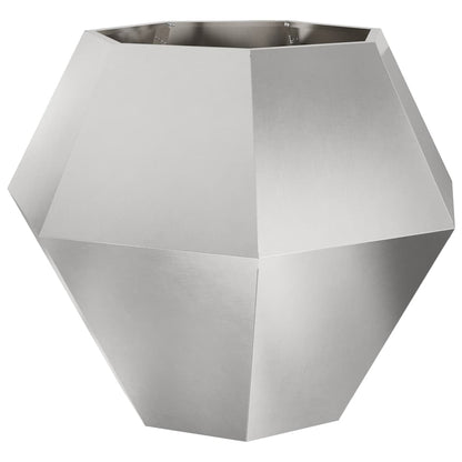 Jardinera 2 Pcs Plateado 100 X 100 X 80 Cm Acero Inoxidable_4
