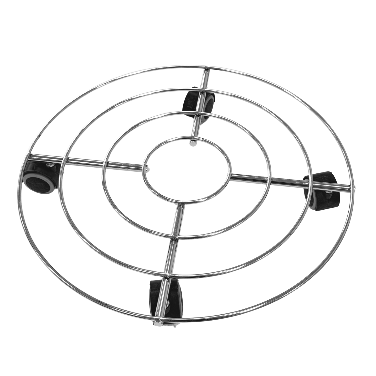 Soporte Redondo De 40 Cm Con Ruedas Para Plantas - Acero Resistente