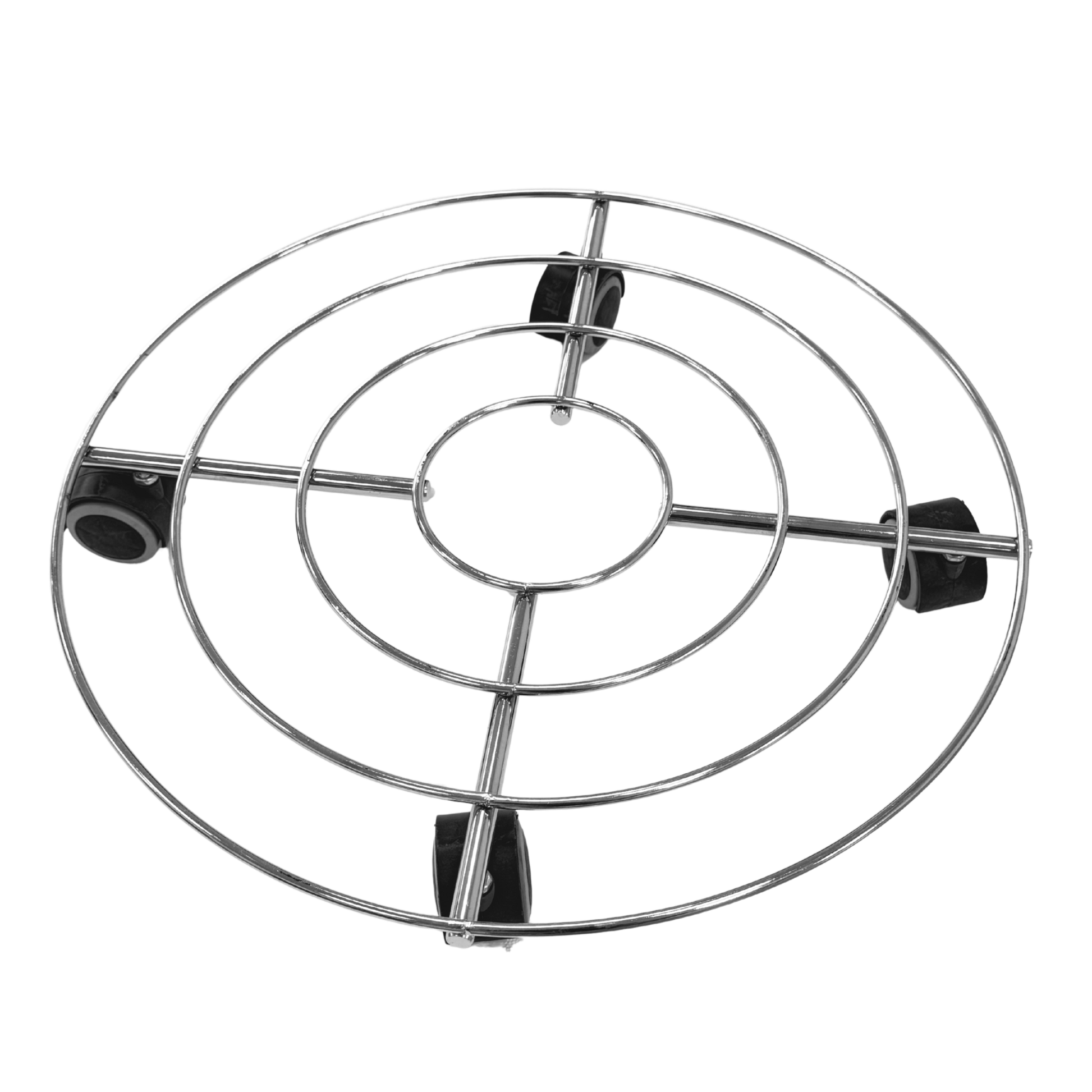 Soporte Redondo De 40 Cm Con Ruedas Para Plantas - Acero Resistente