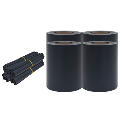 Paneles De Privacidad 4 Uds Pvc Gris Oscuro Mate 35x0,19 M / Vetonek_2