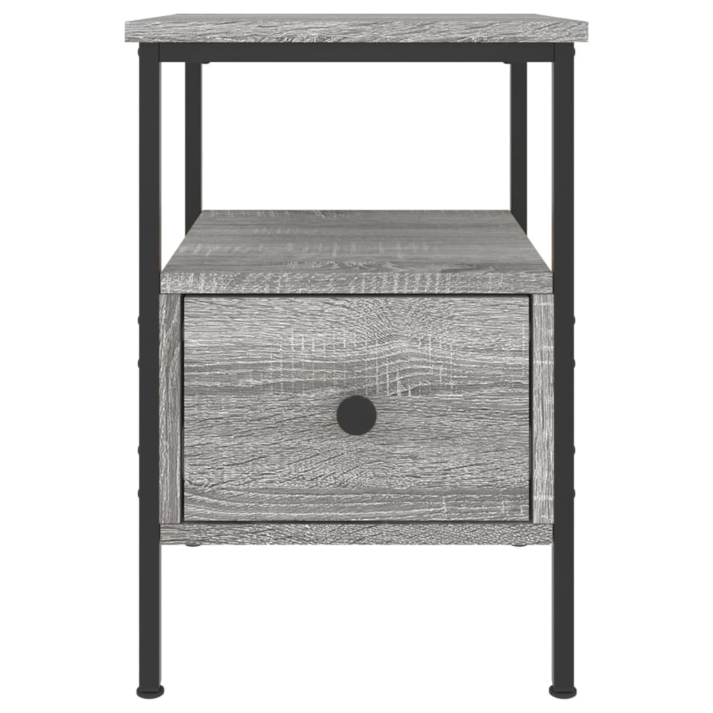 Mesita De Noche Madera De Ingeniería Gris Sonoma 34x36x50 Cm_4