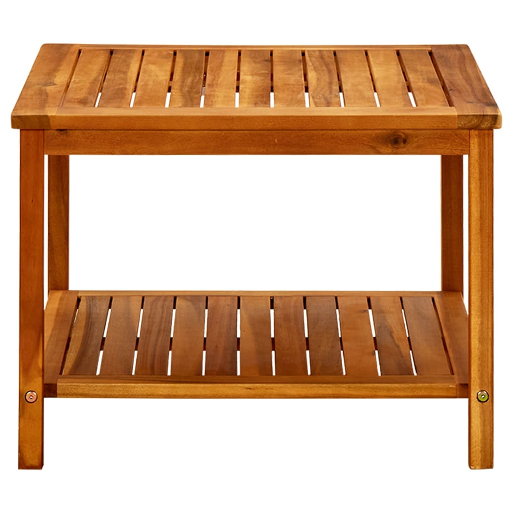 Mesa De Centro De Madera Maciza De Acacia 60x60x45 Cm_1