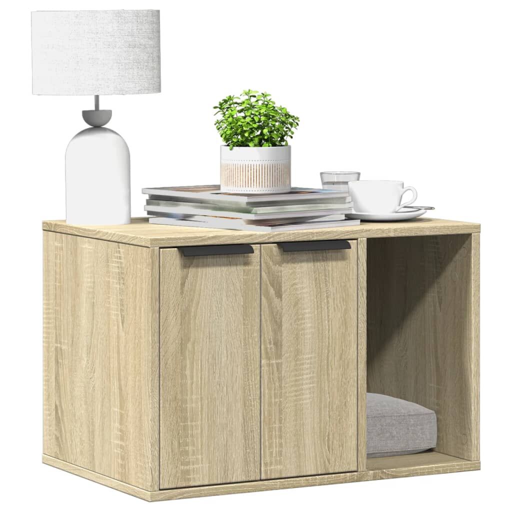 Vidaxl Mueble Arenero Para Gatos Madera Roble Sonoma 60x40x40 Cm_1