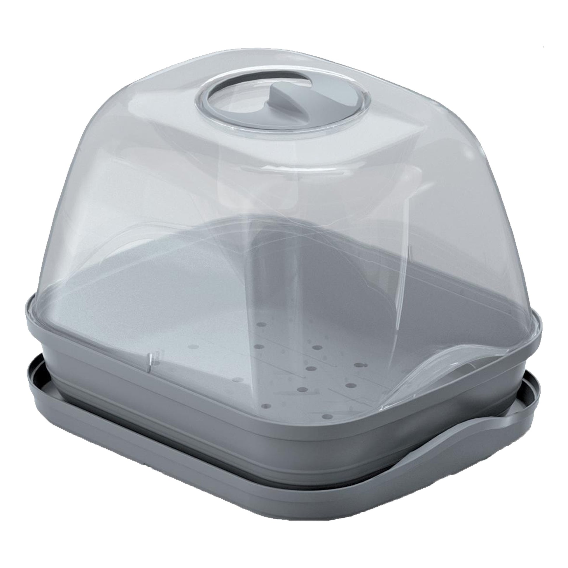 Semillero/bandeja Multiusos Con Tapa De Policarbonato Respana Table Greenhouse, Dimensiones (mm) 257x196x185, Color Gris Piedra