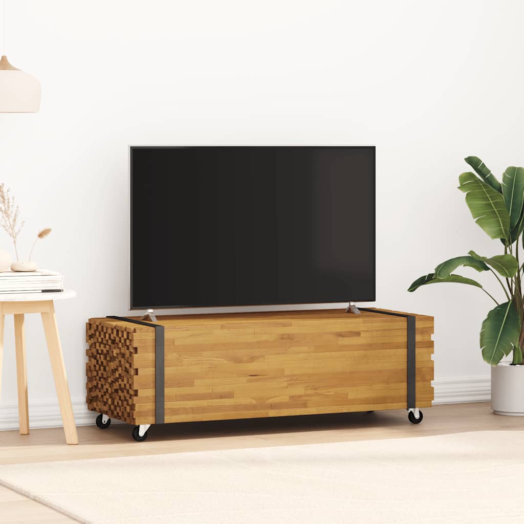 Mesa De Centro Madera Maciza De Teca 110x45x35 Cm_1