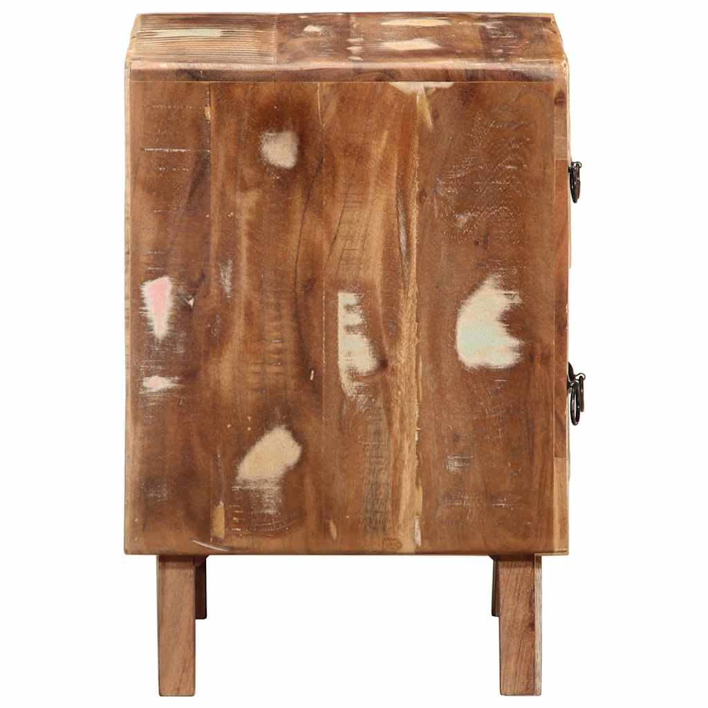 Mesilla De Noche 2 Uds 40x32x46 Cm Madera Maciza Reciclada_1