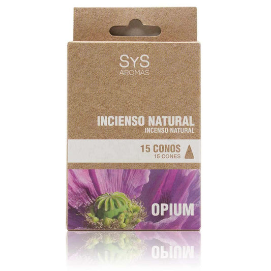 Ncienso Natural 15 Conos Opium SYS Aromas | Fragancia Intensa | Ambiente Relajante | Aroma Duradero_0