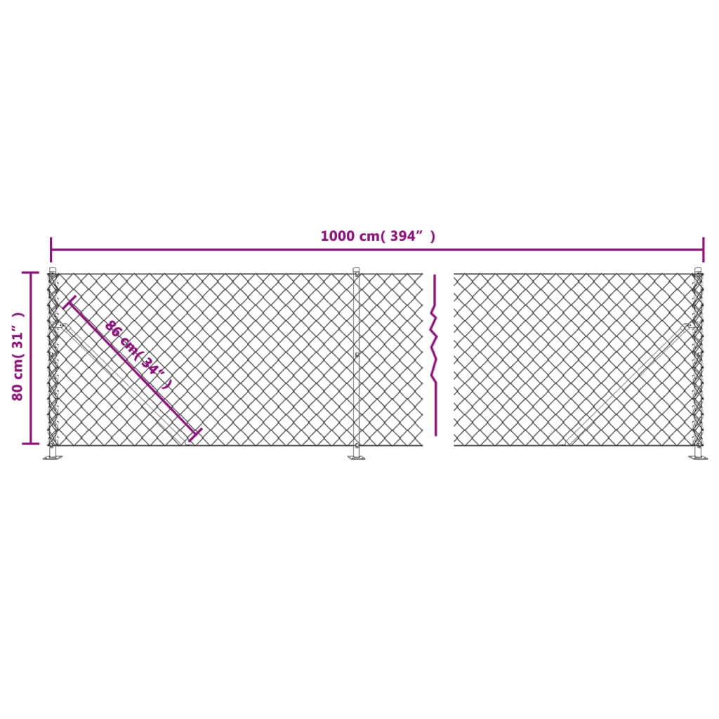 Cerca De Alambre Con Brida Verde 0,8x10 M / Vetonek_1