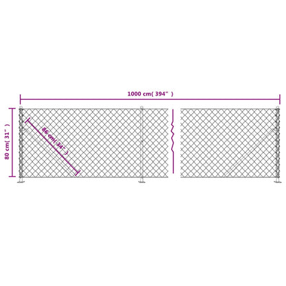 Cerca De Alambre Con Brida Plateada 0,8x10 M / Vetonek_2
