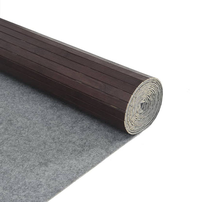 Vidaxl Alfombra Rectangular Bambú Marrón Oscuro 80x100 Cm_4