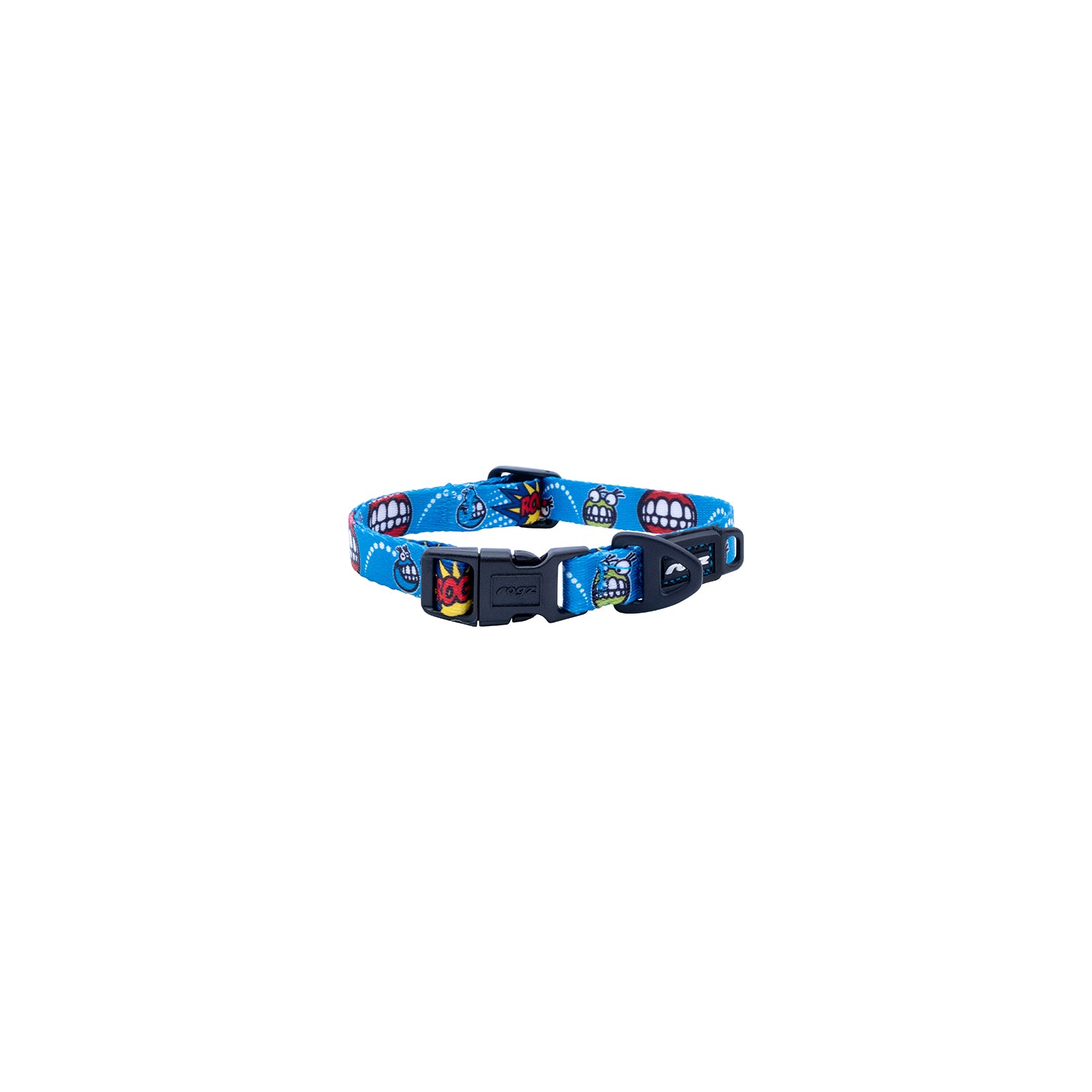 Collar Para Perro, Modelo Fusion De Rogz, Estampado Comic Azul. Talla M (12-22kg)_0