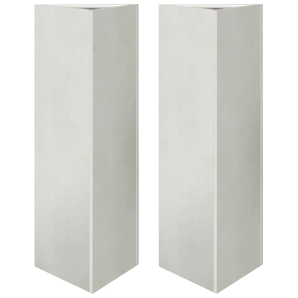 Jardineras Triangulares 2 Uds Acero Negro 30x26x75 Cm_0