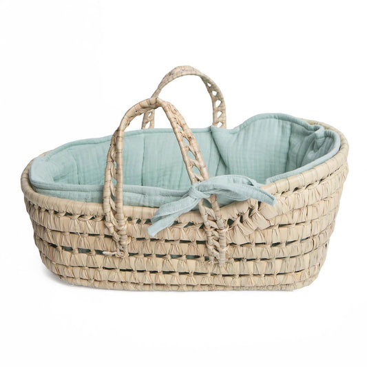 Capazo Mimbre Muñeca Bobble Verde_0