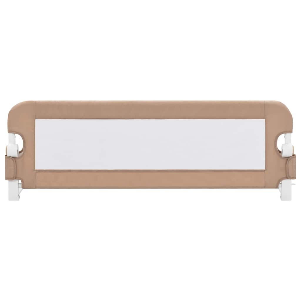 Vidaxl Barandilla De Seguridad Cama De Niño Poliéster Taupe 120x42 Cm_2