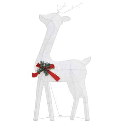 Vidaxl Renos De Navidad 6 Piezas De Malla Blanca Fría Blanca_5