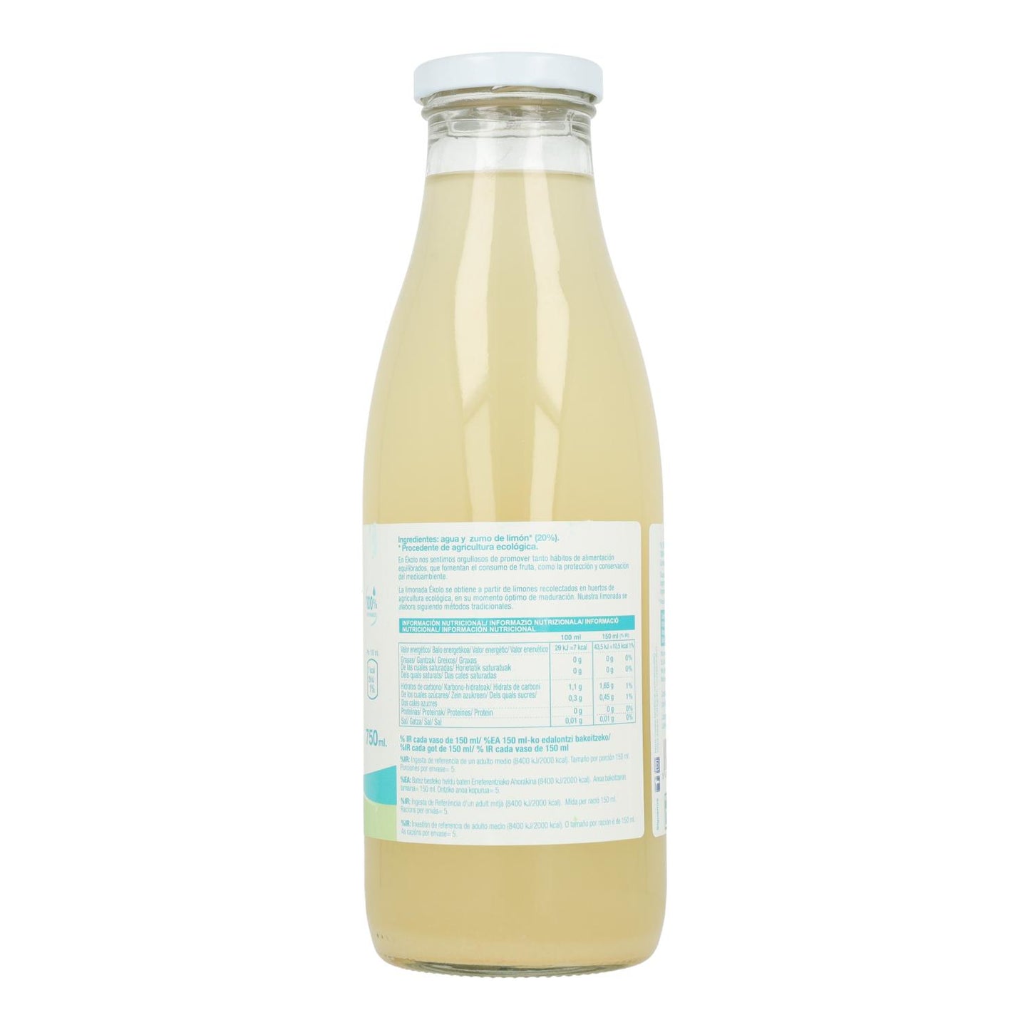 Limonada sin azúcar BIO Ékolo,750ml