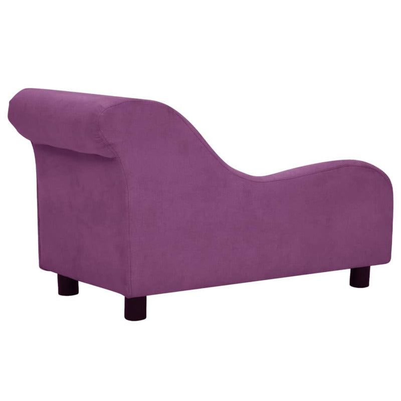 Vidaxl Sofá Para Perros Con Almohada Borgoña Felpa 83x44x44 Cm_5