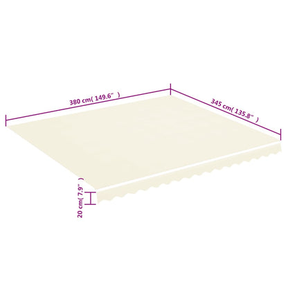 Tela De Repuesto Para Toldo Crema 4x3,5 M Poliéster_5