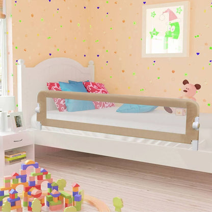 Vidaxl Barandilla De Seguridad Cama De Niño Poliéster Taupe 180x42 Cm_1