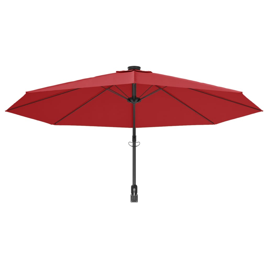 Vidaxl Sombrilla De Pared Rojo Brillante 290 Cm_4
