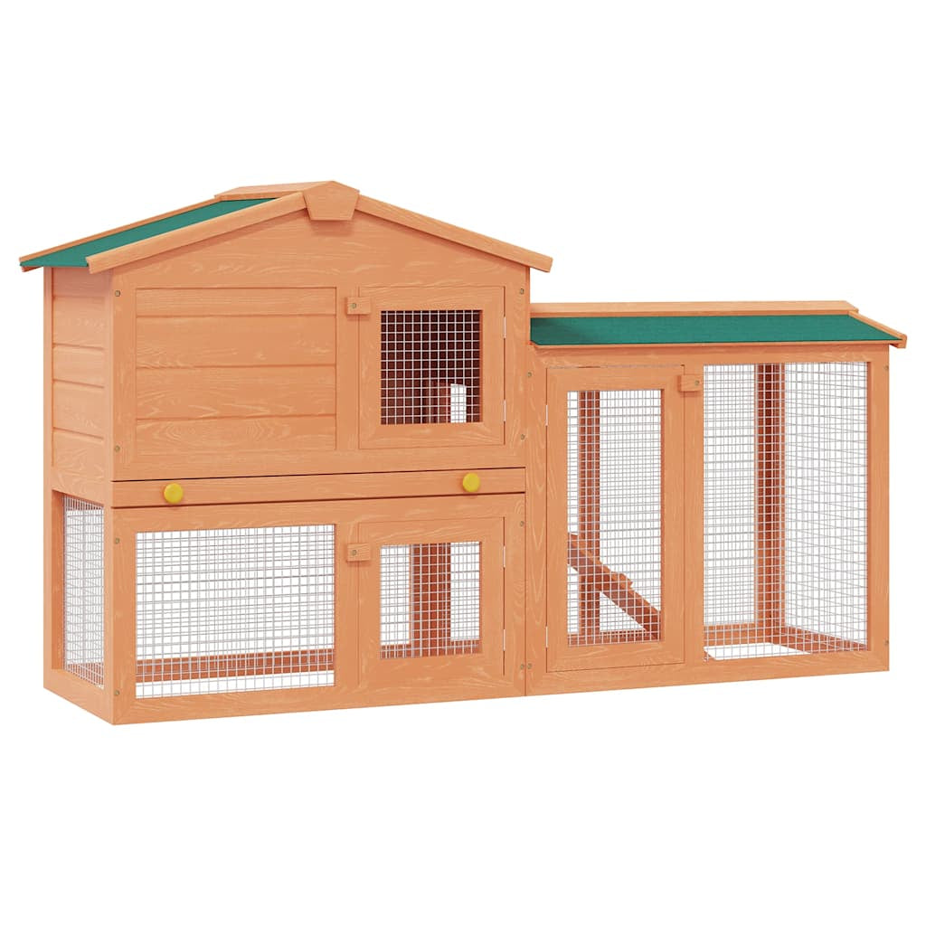 Vidaxl Casa De Animales Grande Jaula Conejera De Madera_0