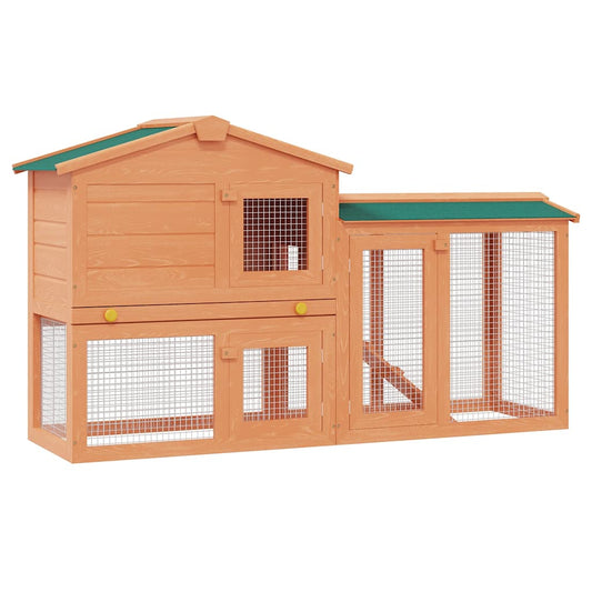 Vidaxl Casa De Animales Grande Jaula Conejera De Madera_0