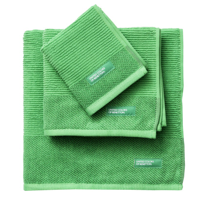 Set 3pcs Toallas De Baño (30x50+50x90+70x140cm) 450 Gsm 100%algodon Verde Casa Benetton_0