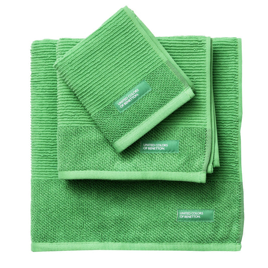 Set 3pcs Toallas De Baño (30x50+50x90+70x140cm) 450 Gsm 100%algodon Verde Casa Benetton_0
