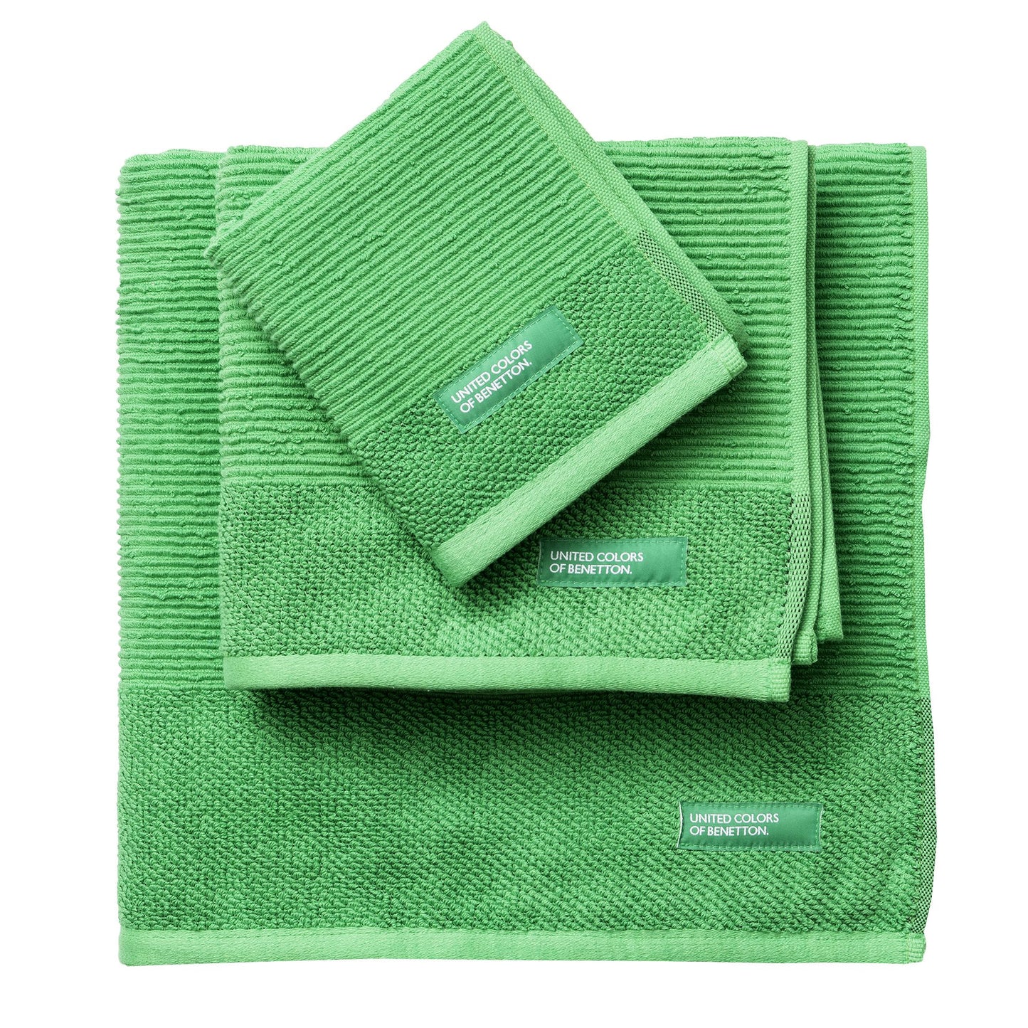 Set 3pcs Toallas De Baño (30x50+50x90+70x140cm) 450 Gsm 100%algodon Verde Casa Benetton