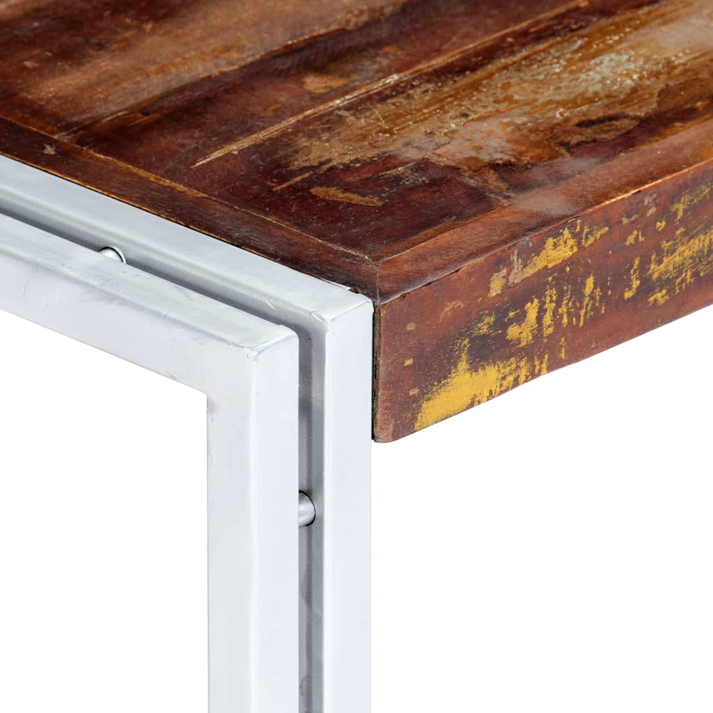 Mesa De Centro De Madera Maciza Reciclada 120x60x35 Cm_1