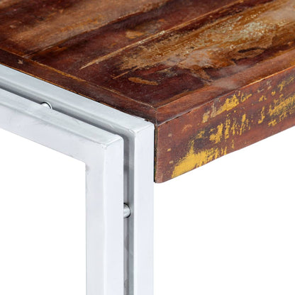 Mesa De Centro De Madera Maciza Reciclada 120x60x35 Cm_1