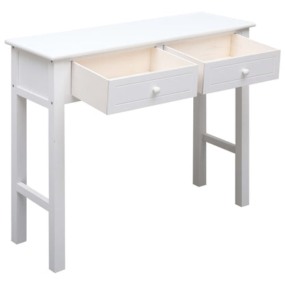 Mesa Consola De Madera Blanco 90x30x77 Cm_1