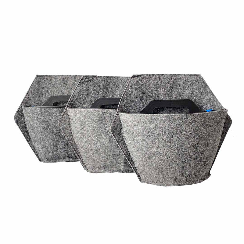 Jardín Vertical Modular Citysens Con Riego Automático De 3 Maceteros – Negro Con Funda Téxtil Reciclada_0