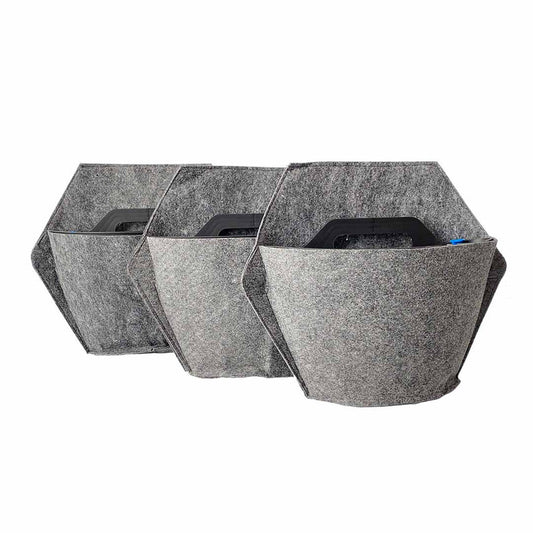 Jardín Vertical Modular Citysens Con Riego Automático De 3 Maceteros – Negro Con Funda Téxtil Reciclada_0
